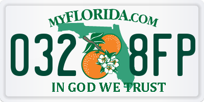 FL license plate 0328FP