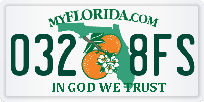 FL license plate 0328FS