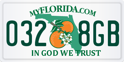 FL license plate 0328GB