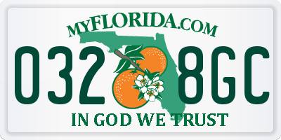 FL license plate 0328GC