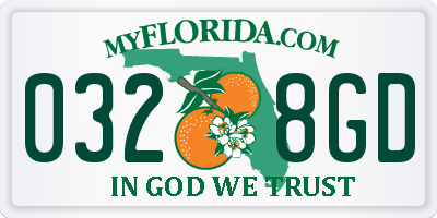 FL license plate 0328GD