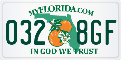 FL license plate 0328GF