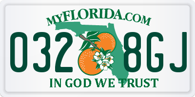 FL license plate 0328GJ