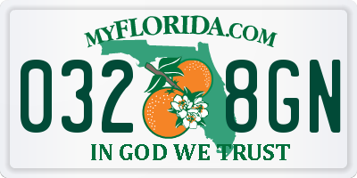 FL license plate 0328GN