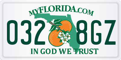 FL license plate 0328GZ