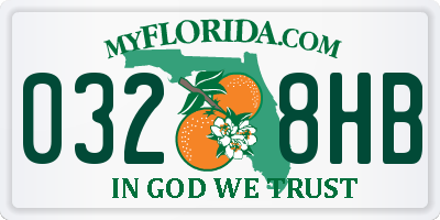 FL license plate 0328HB