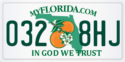 FL license plate 0328HJ