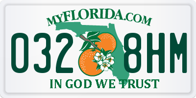 FL license plate 0328HM