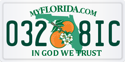 FL license plate 0328IC