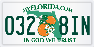 FL license plate 0328IN