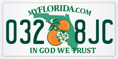 FL license plate 0328JC
