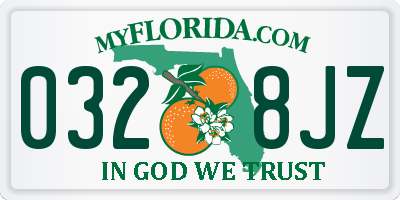 FL license plate 0328JZ