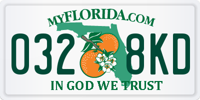 FL license plate 0328KD