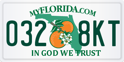 FL license plate 0328KT