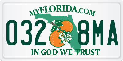 FL license plate 0328MA
