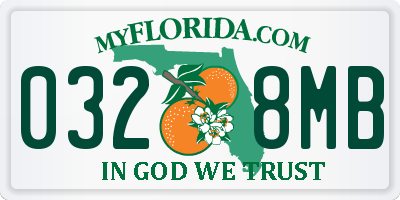 FL license plate 0328MB