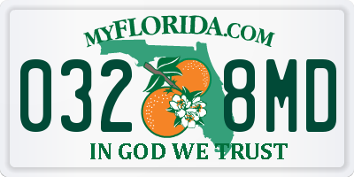 FL license plate 0328MD