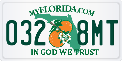 FL license plate 0328MT