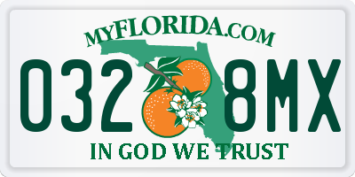 FL license plate 0328MX