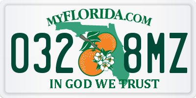 FL license plate 0328MZ
