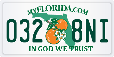 FL license plate 0328NI