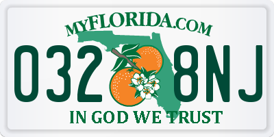 FL license plate 0328NJ