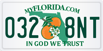 FL license plate 0328NT