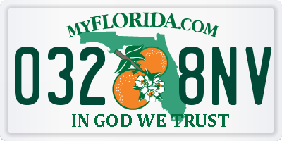 FL license plate 0328NV