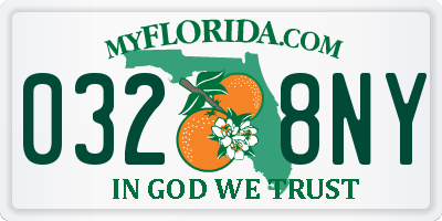 FL license plate 0328NY
