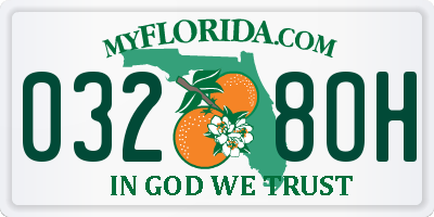 FL license plate 0328OH