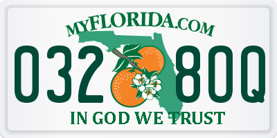 FL license plate 0328OQ
