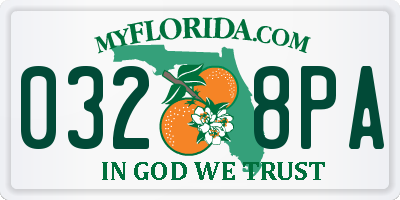 FL license plate 0328PA