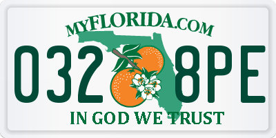 FL license plate 0328PE