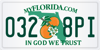 FL license plate 0328PI