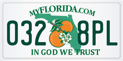 FL license plate 0328PL