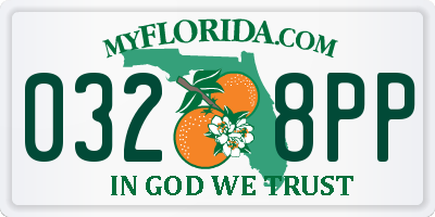 FL license plate 0328PP