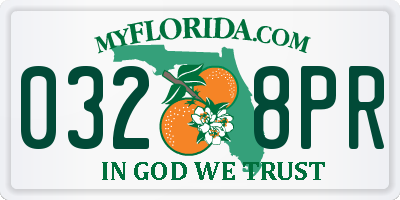 FL license plate 0328PR