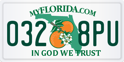 FL license plate 0328PU
