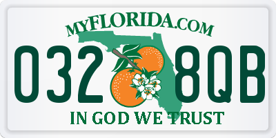 FL license plate 0328QB
