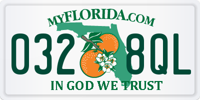 FL license plate 0328QL