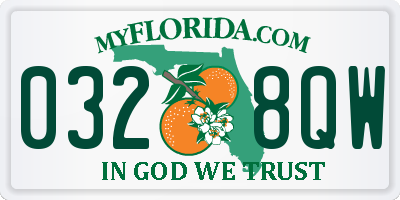 FL license plate 0328QW
