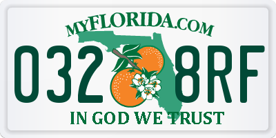 FL license plate 0328RF