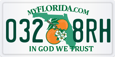 FL license plate 0328RH