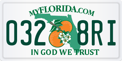 FL license plate 0328RI