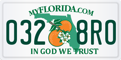 FL license plate 0328RO