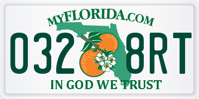 FL license plate 0328RT