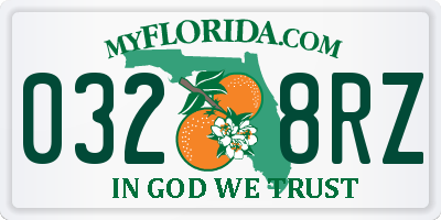 FL license plate 0328RZ
