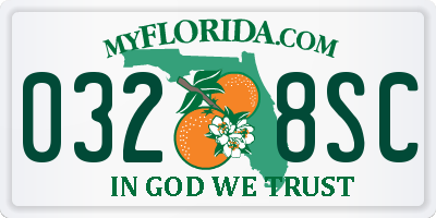 FL license plate 0328SC