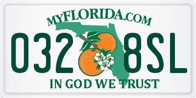 FL license plate 0328SL