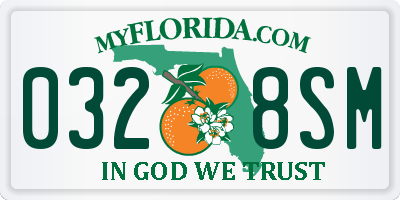 FL license plate 0328SM